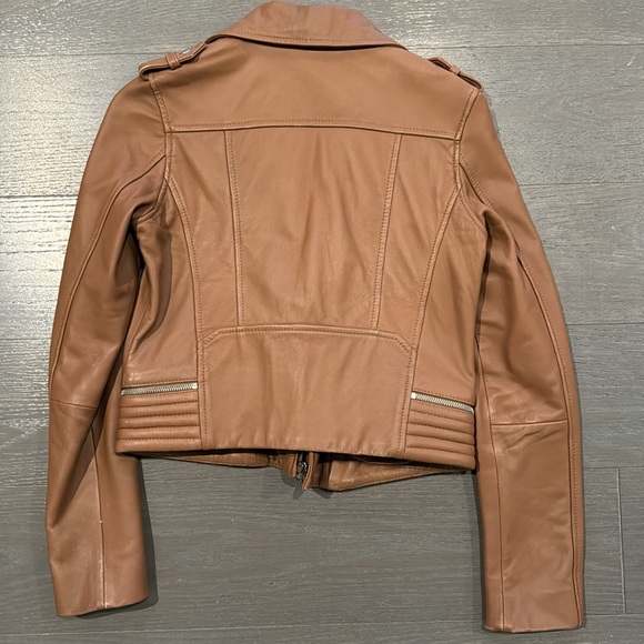 Bike style leather Maje jacket - Picture 2 of 4